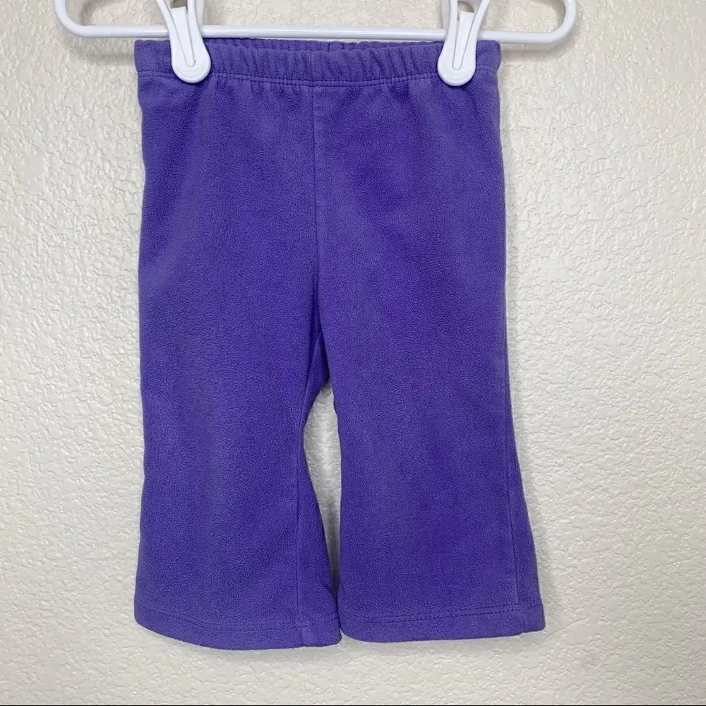 Carter’s 9 Months Baby Girl Fall/Winter Purple Fleece Vest & Pants Set